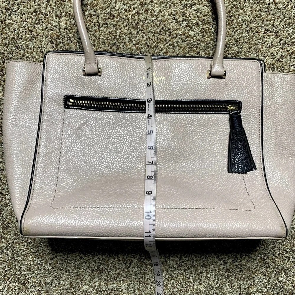 Kate Spade Leather Tan Beige Double Strap Chester Street Allyn Satchel Handbag